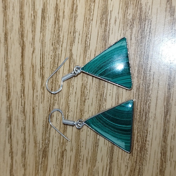NEW Malachite Earrings - Picture 3 of 5